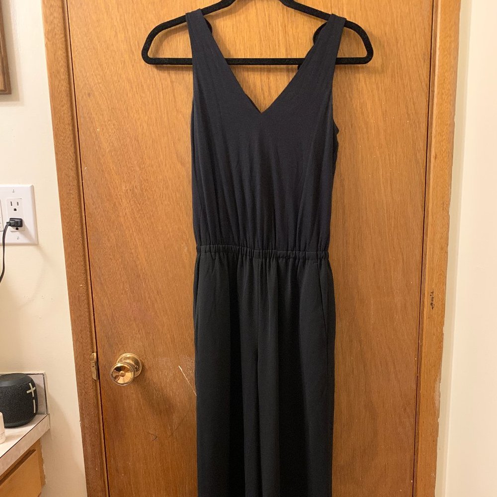 Loft black wide-legged tank top jumper